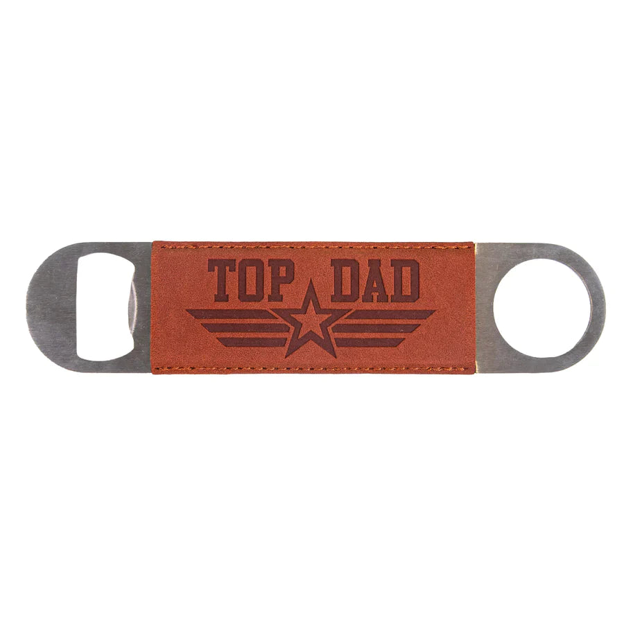 Top Dad Leather Bottle Opener