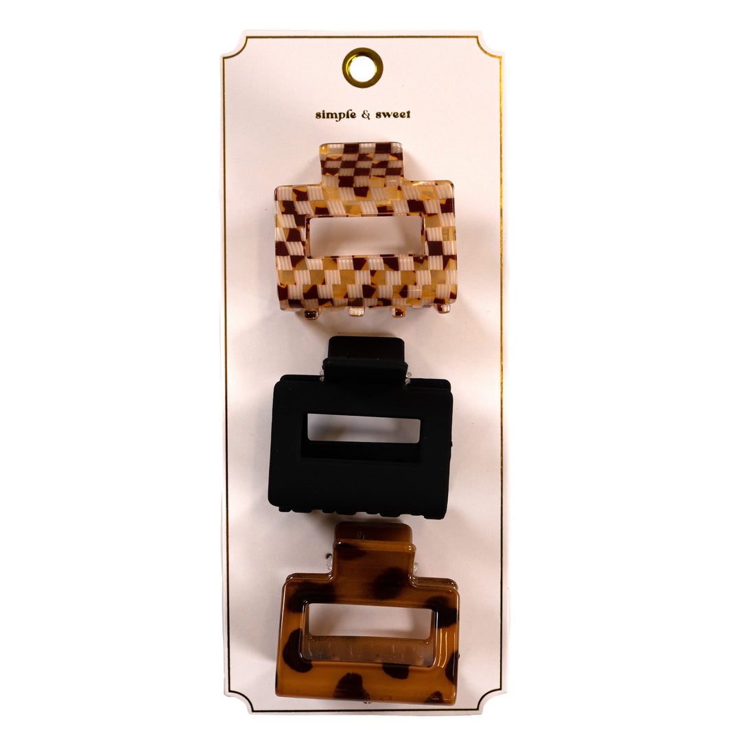 Checkered Hair Clip Accessories
