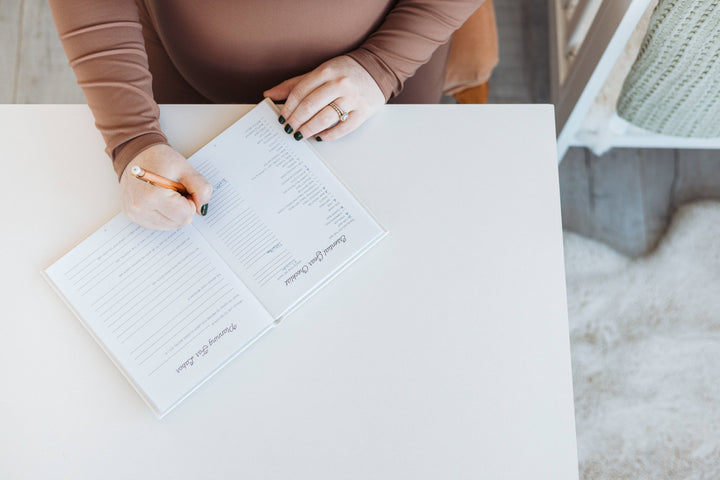 Linen Pregnancy Journal, Baby Shower Gifts, New Mom Gift