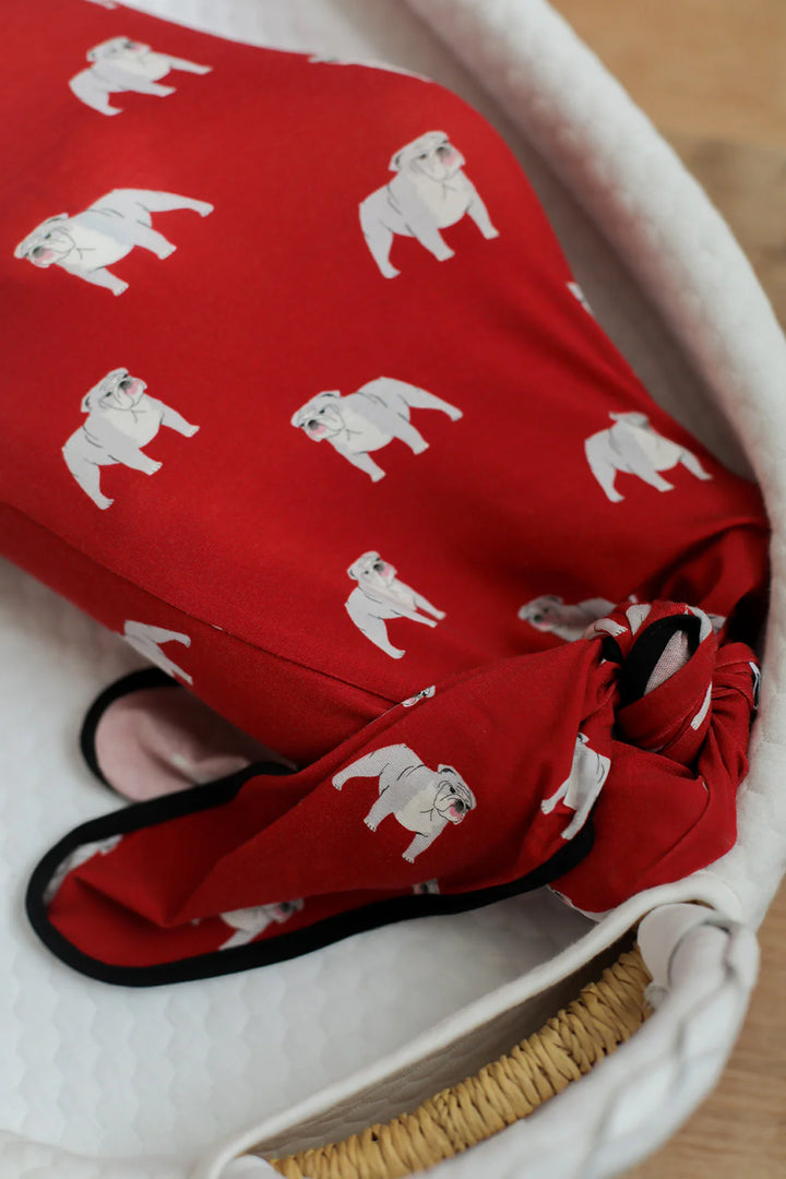 Red Bulldog Bamboo Knotted Gown(Gown ONLY)