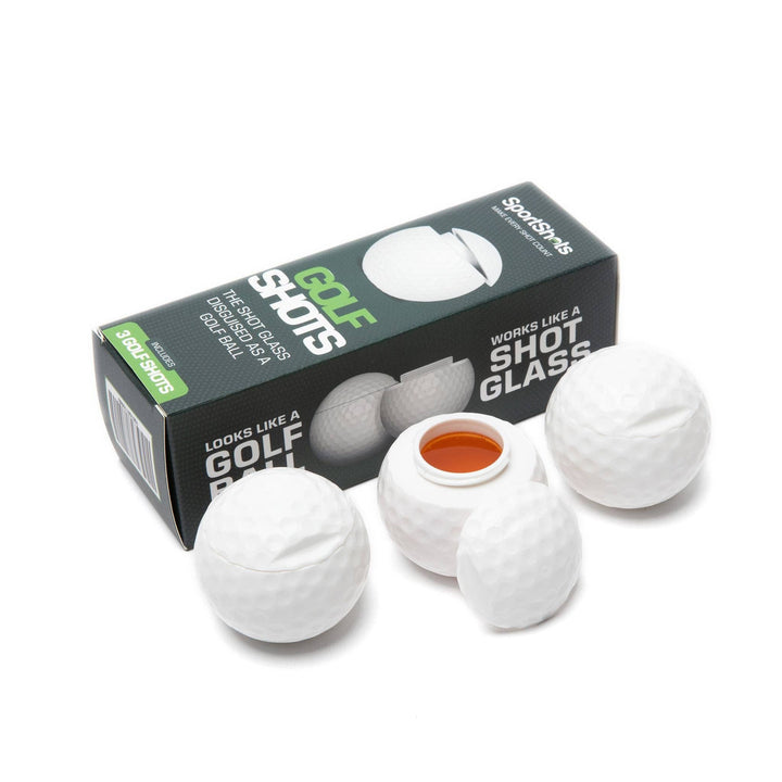 Golf Shots - Golf Ball Shaped Shot Glass - Sleeve of 3