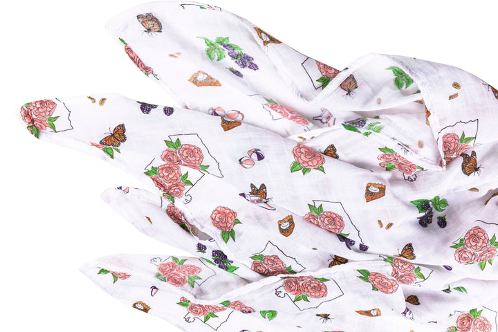 Alabama Baby Floral Swaddle Blanket