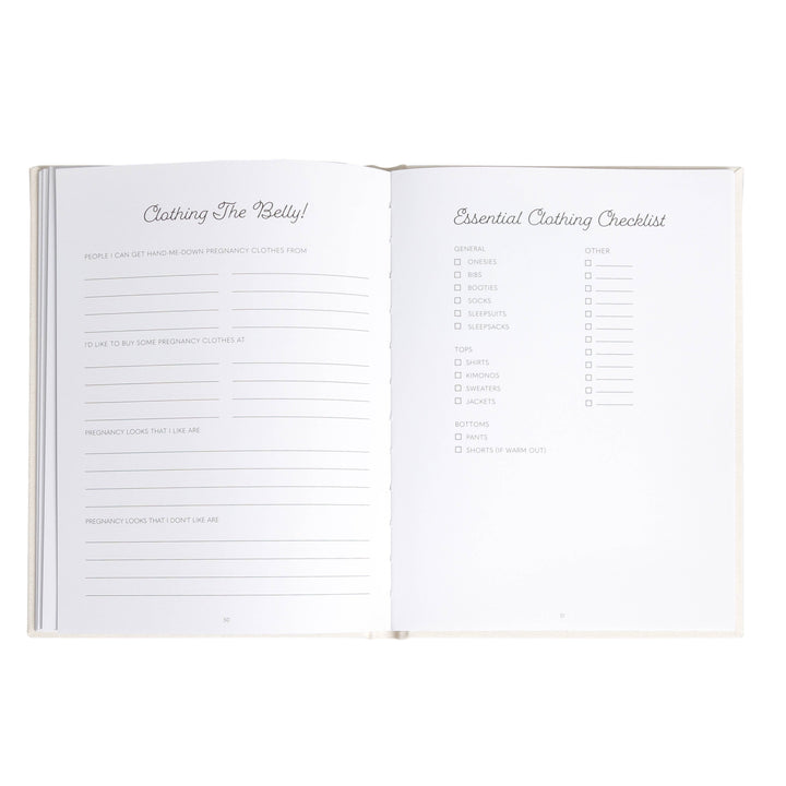Linen Pregnancy Journal, Baby Shower Gifts, New Mom Gift