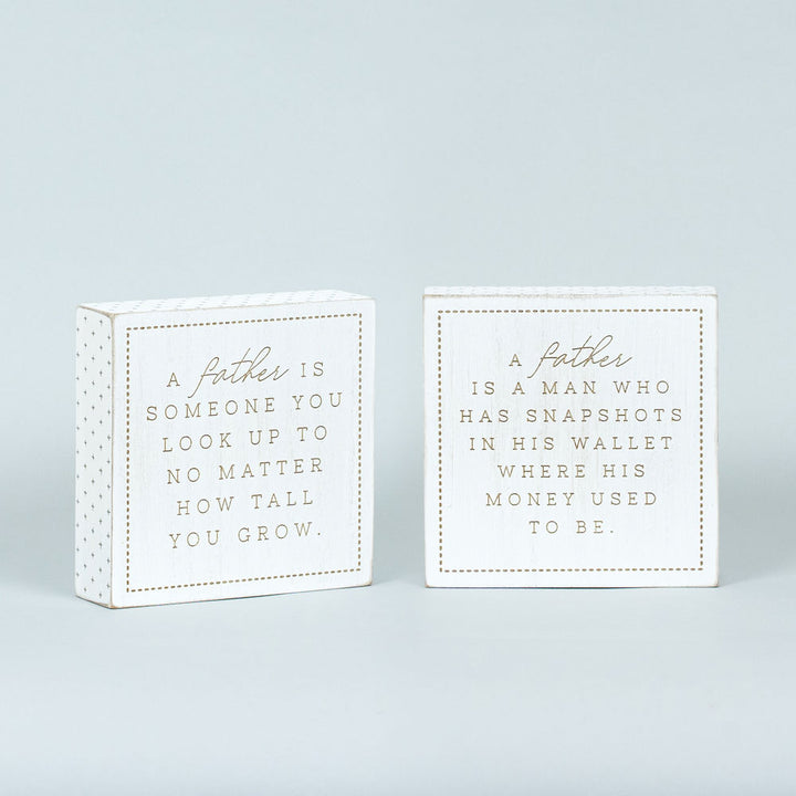 Father Reversible Wooden Block