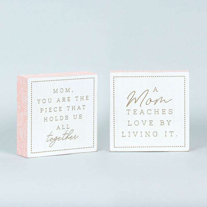 Mom Reversible Wooden Block