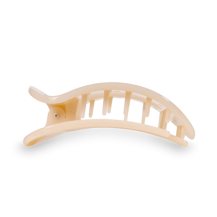 Almond Beige Flat Round Clip