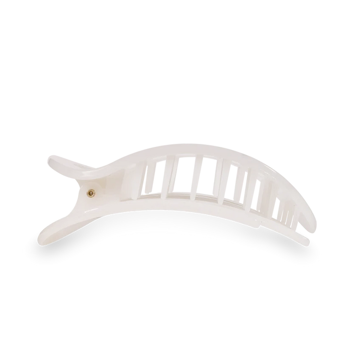 Coconut White Flat Round Clip