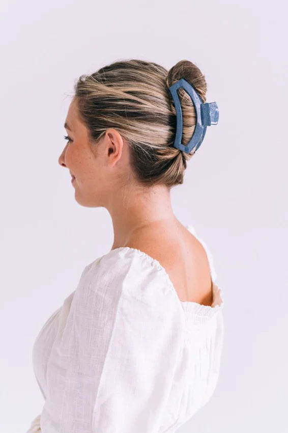 Open Denim Hair Clip
