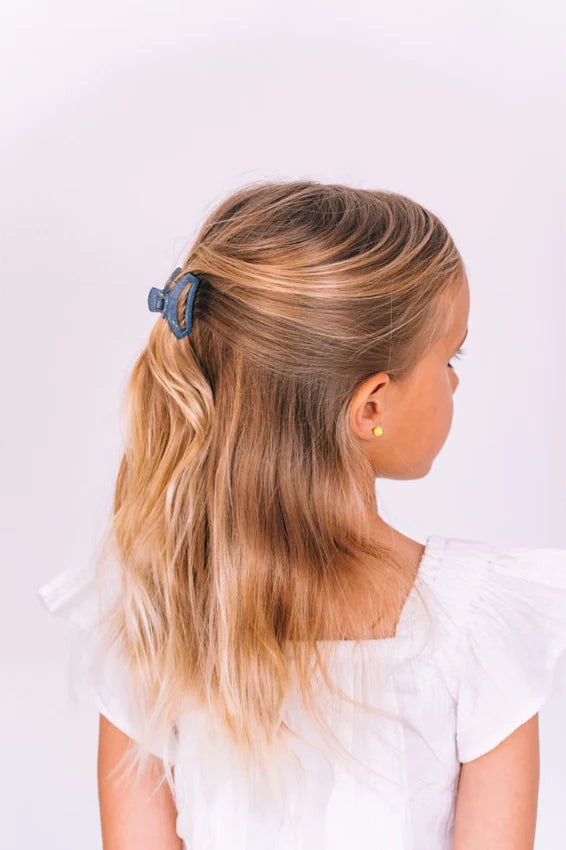 Open Denim Hair Clip