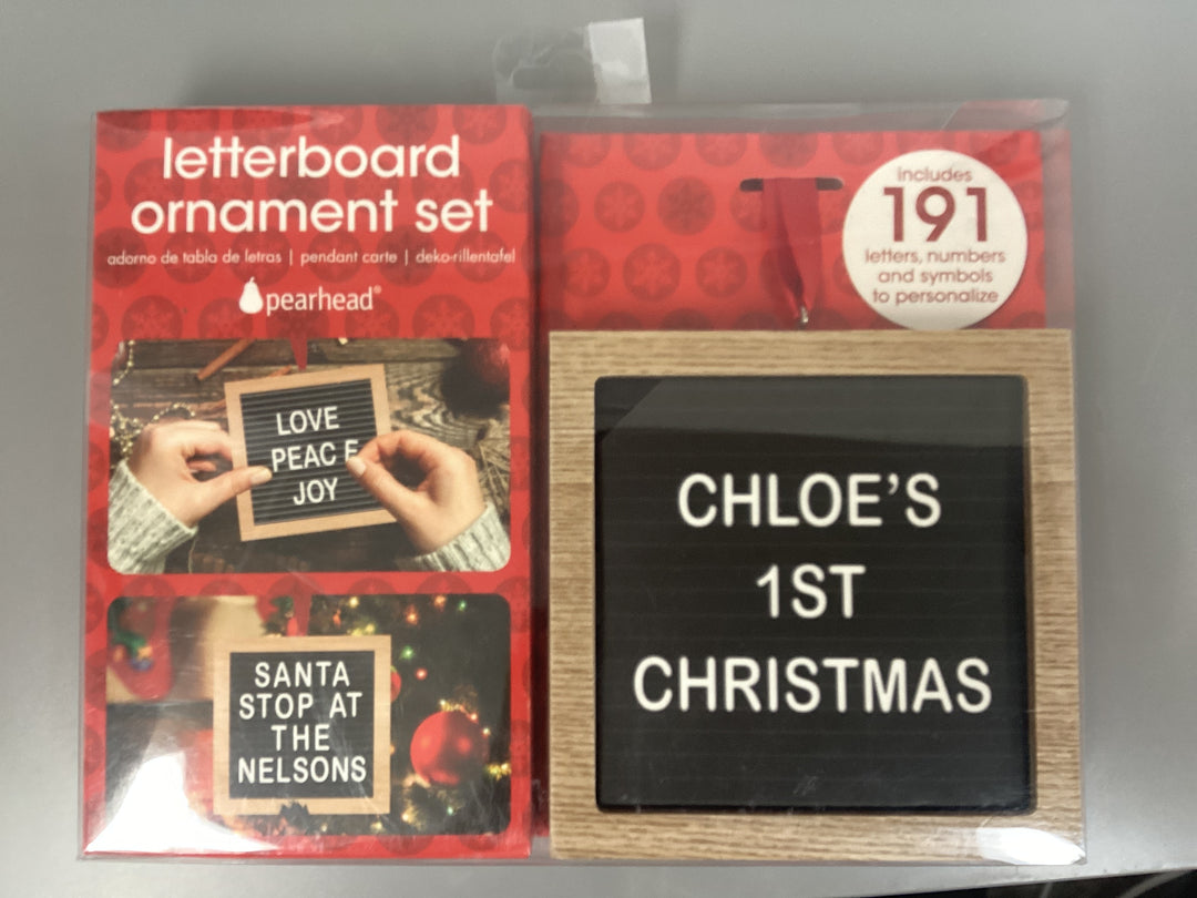 Letterboard Ornament Set