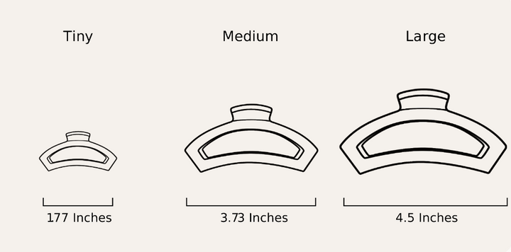 Open Almond Beige Hair Clip