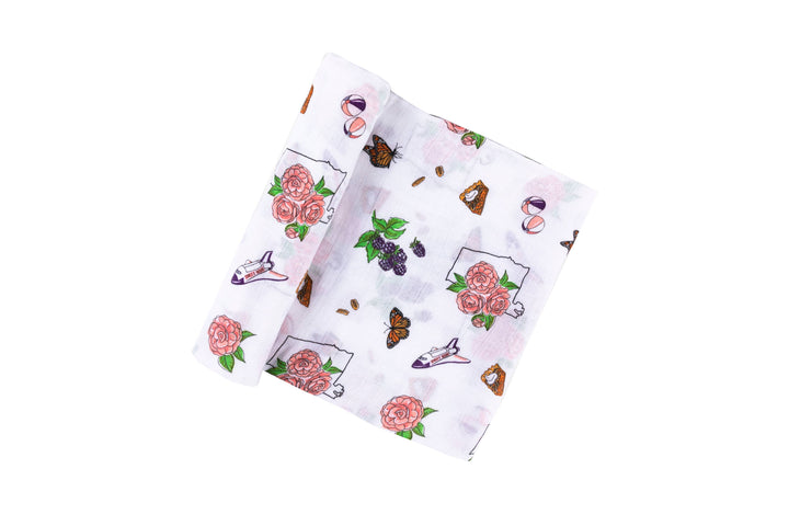 Alabama Baby Floral Swaddle Blanket