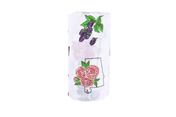 Alabama Baby Floral Swaddle Blanket