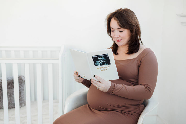 Linen Pregnancy Journal, Baby Shower Gifts, New Mom Gift