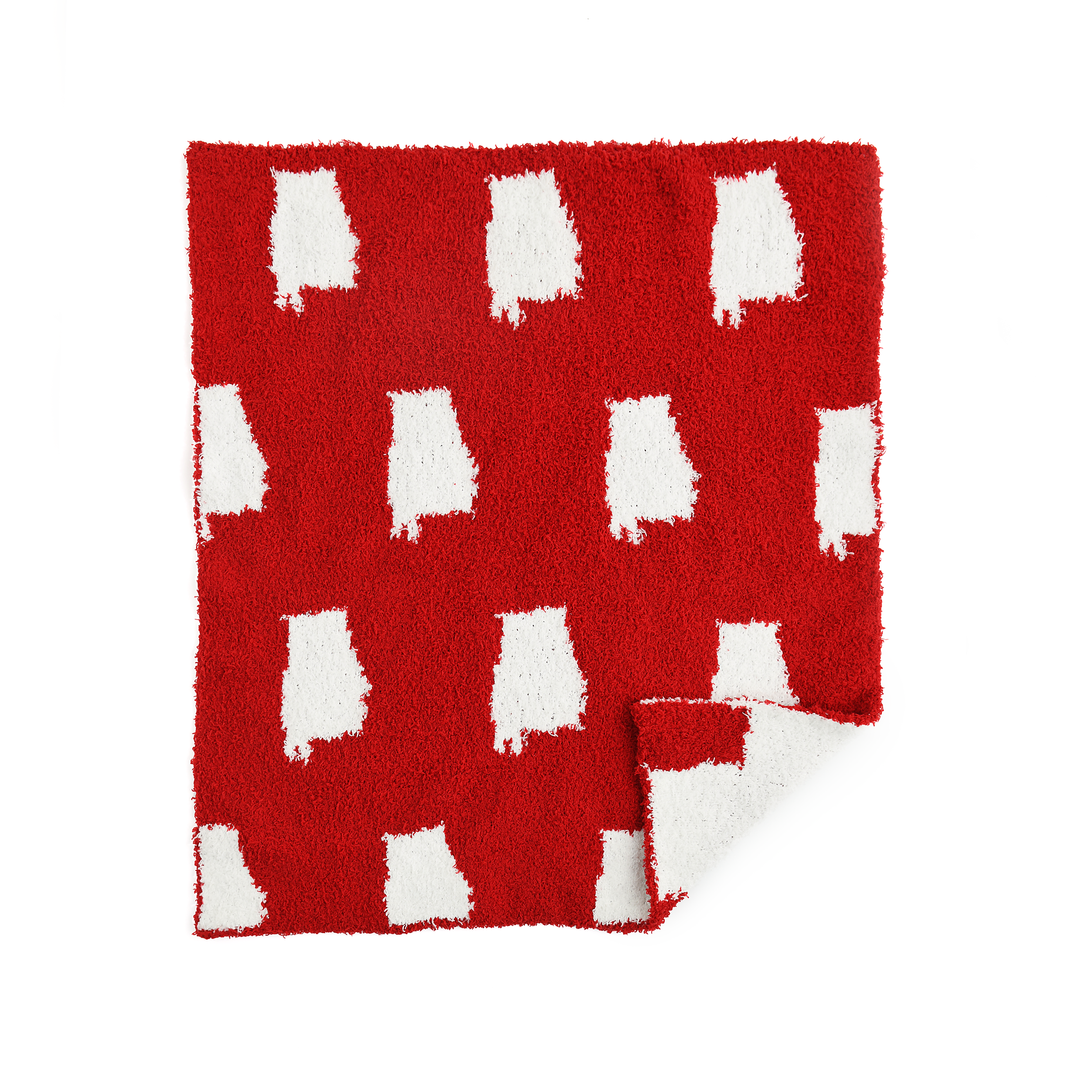 Alabama Crimson & White Plush Mini Blanket