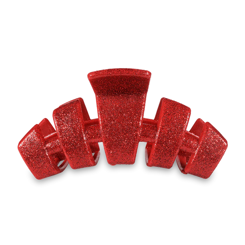 Classic Red Glitter Large Hair Clip
