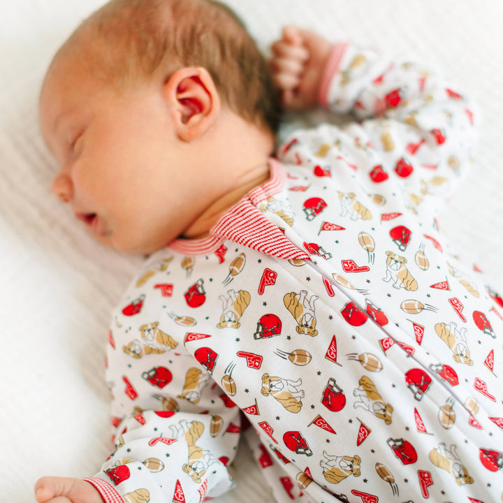 Go Dawgs! Print Zip Footie