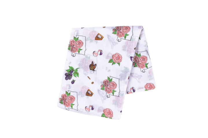 Alabama Baby Floral Swaddle Blanket
