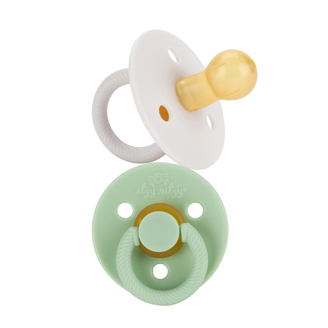 Itzy Soother™ Mint & White Natural Rubber Pacifier
