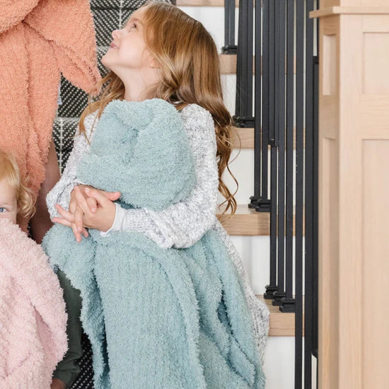 Ribbed Bamboni Receiving Blanket-Surf