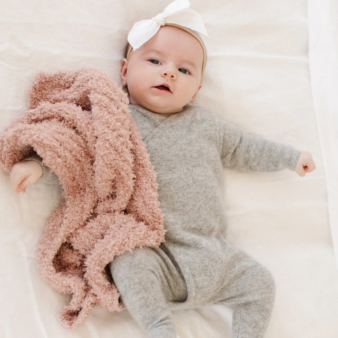 Ribbed Bamboni Mini Blanket-Cameo