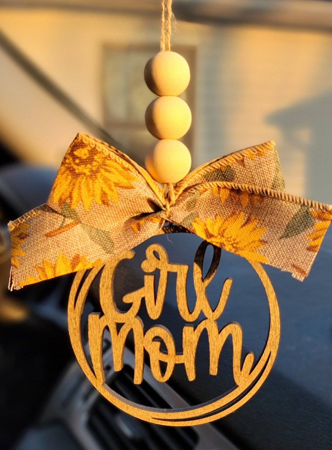 Girl Mom Wooden Charm