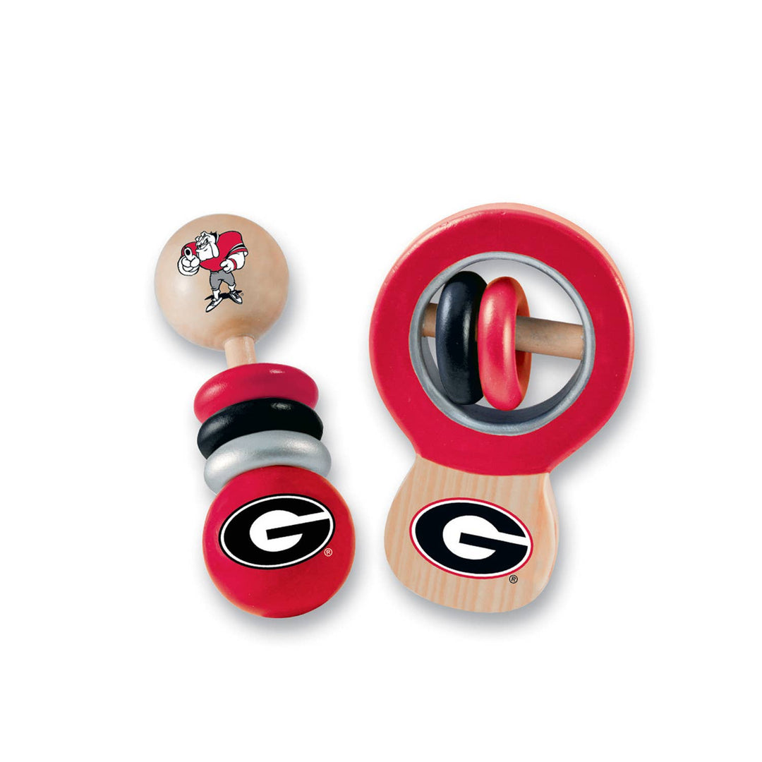 Georgia Bulldogs NCAA Wood Rattle 2-Pack