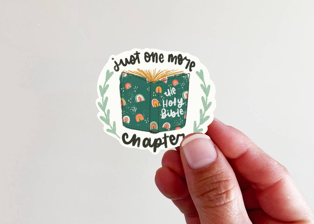 Just One More Chapter Bible Vinyl Sticker