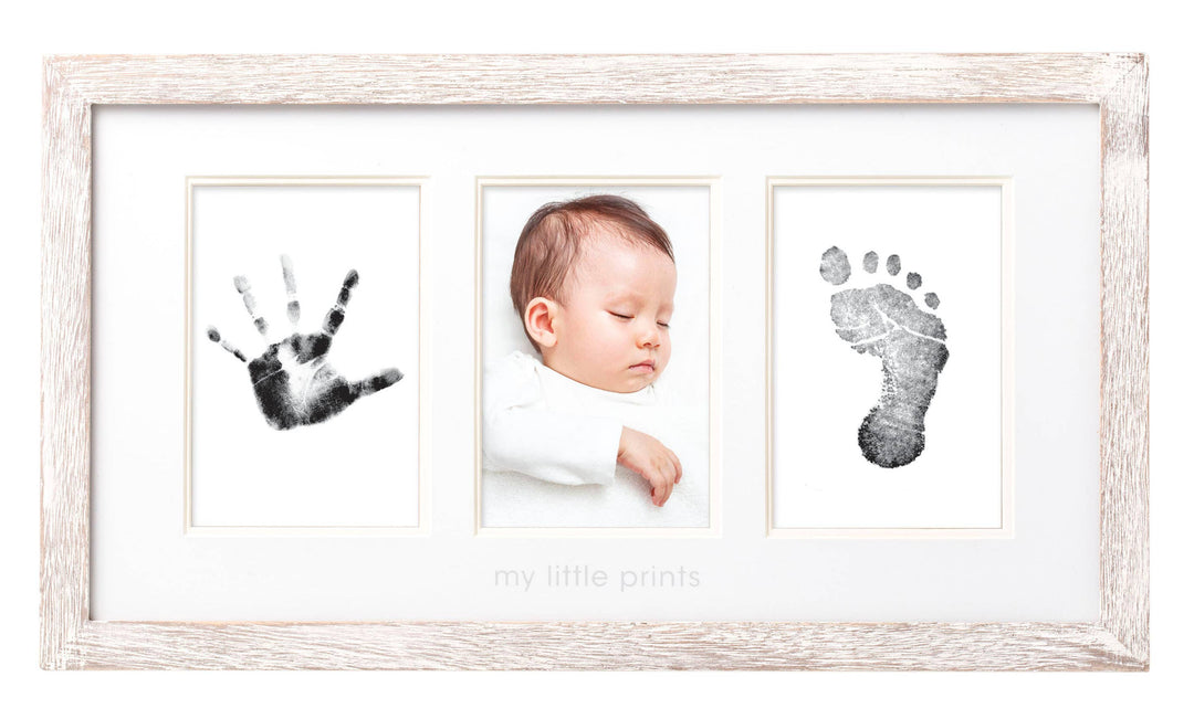 Babyprints Photo Wall Frame and Clean-Touch Ink Pad, Rustic