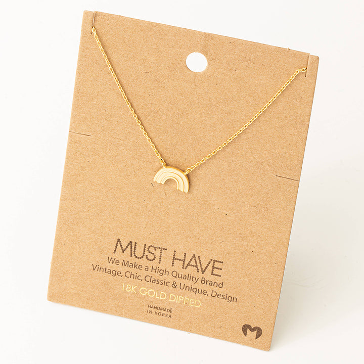 Mini Metallic Rainbow Pendant Necklace