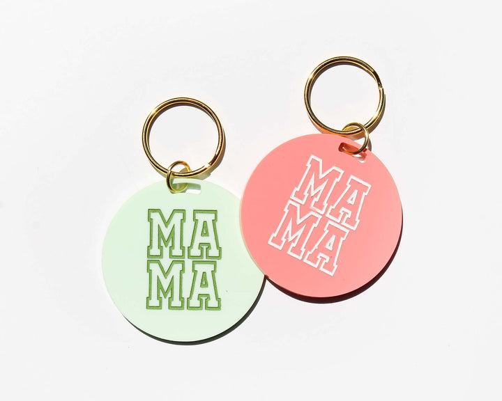 Mama Pastel Circle Acrylic Keychain