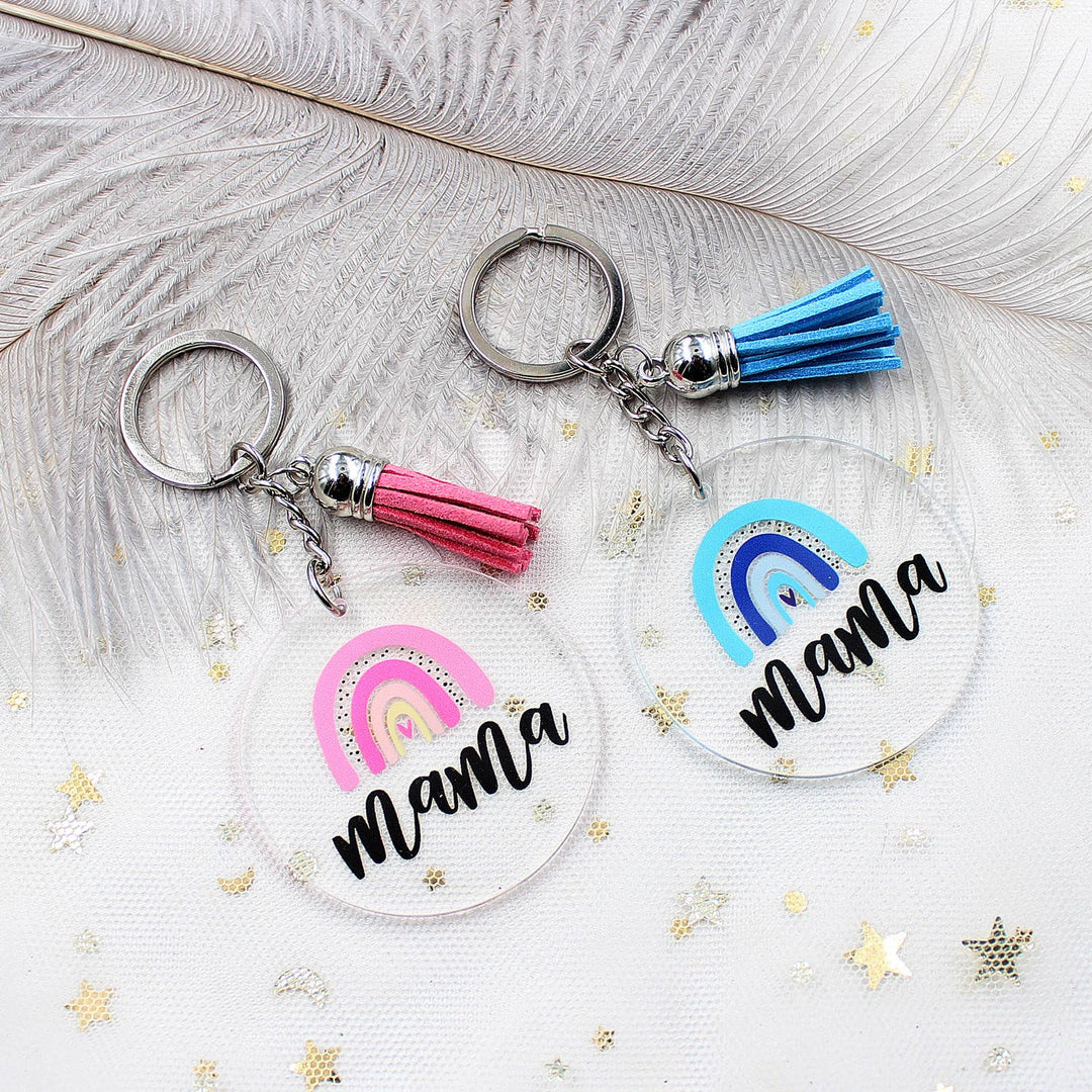 Mama Rainbow Keychain