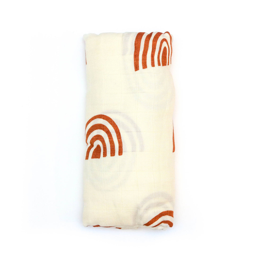 Retro Rainbow Muslin Swaddle