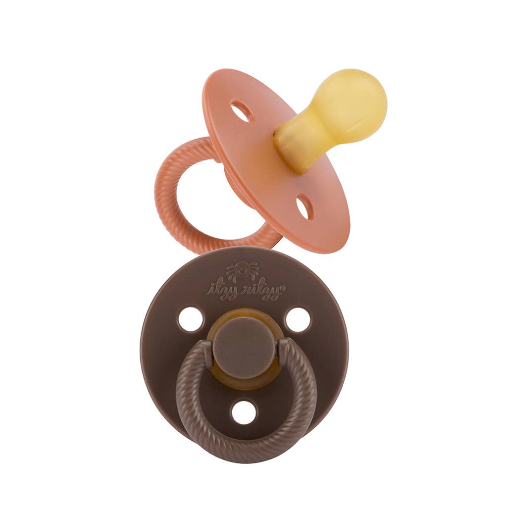 Itzy Soother™ Chocolate/Caramel Natural Rubber Pacifiers