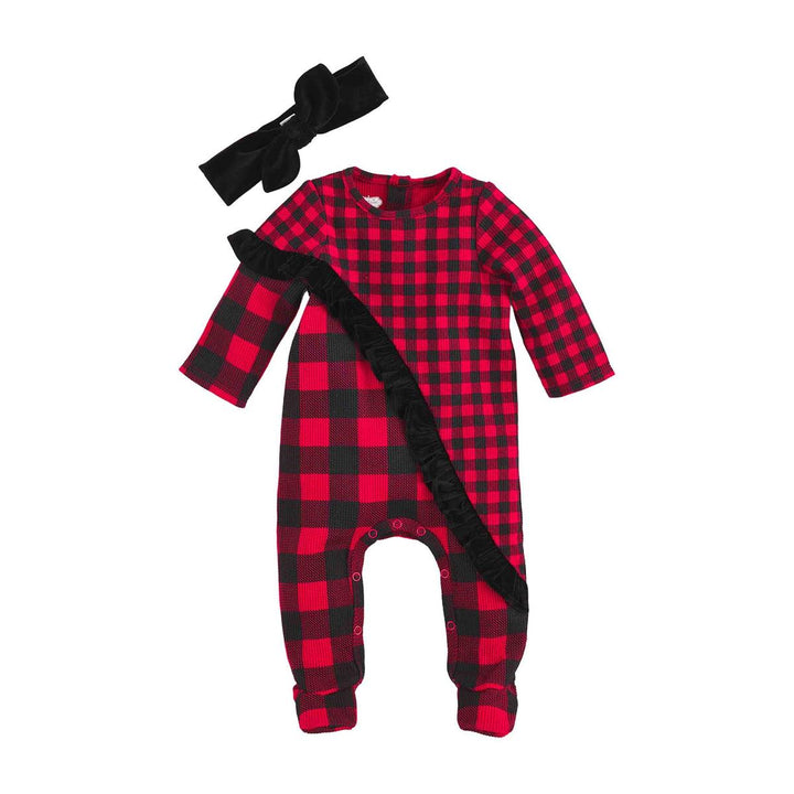 Buffalo Check Sleeper & Headband Set