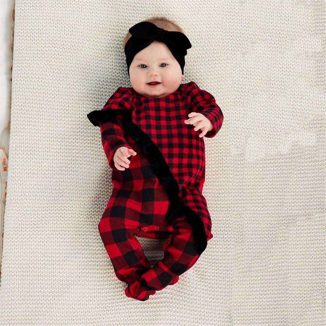 Buffalo Check Sleeper & Headband Set