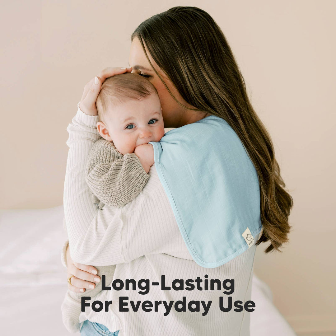 KeaBabies 5pk Lumi Muslin Burp Cloths for Baby Boys, Girls