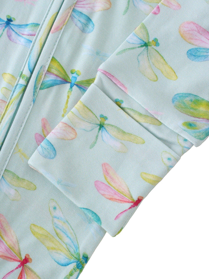 PoshTOT Dragonfly Bamboo Baby Convertible Zippy Romper
