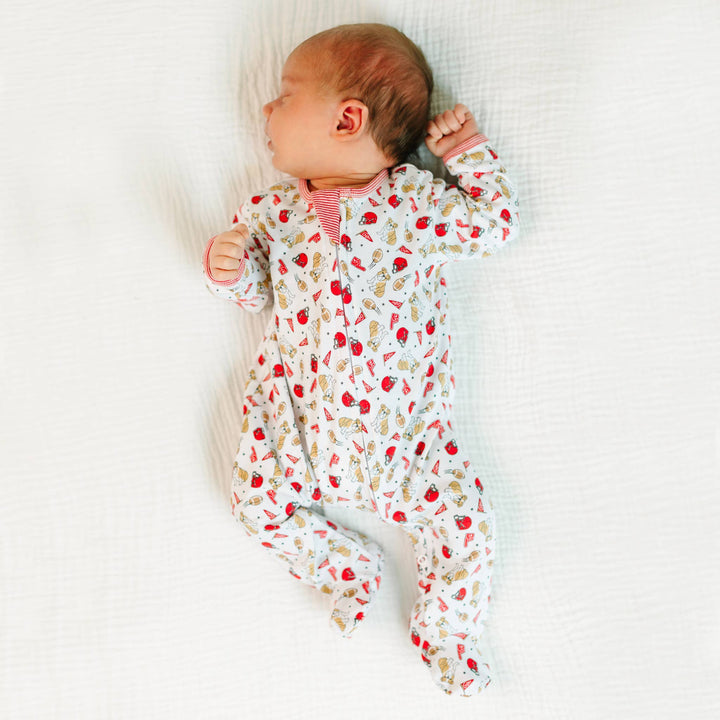 Go Dawgs! Print Zip Footie