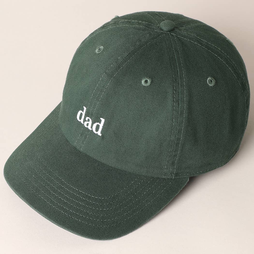 Father's Day Baseball Cap With Dad Text Embroidery