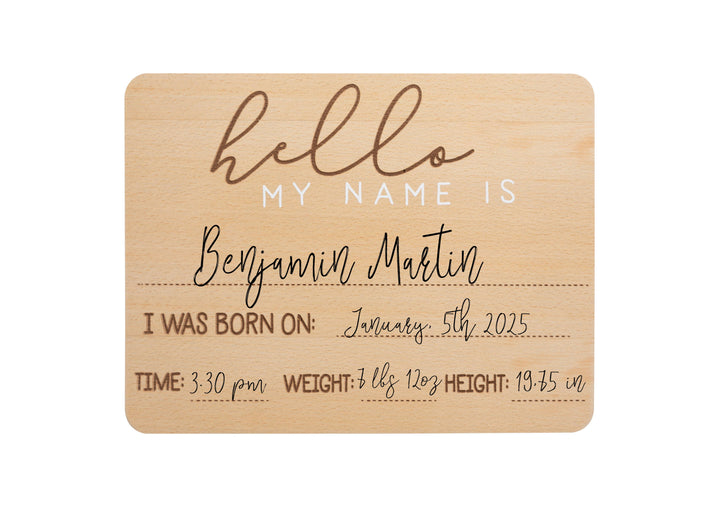 Fill In Baby Arrival Milestone Photo Prop