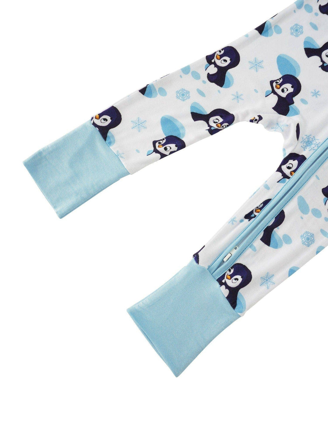PoshTOT Penguin Bamboo Baby Convertible Zippy Romper