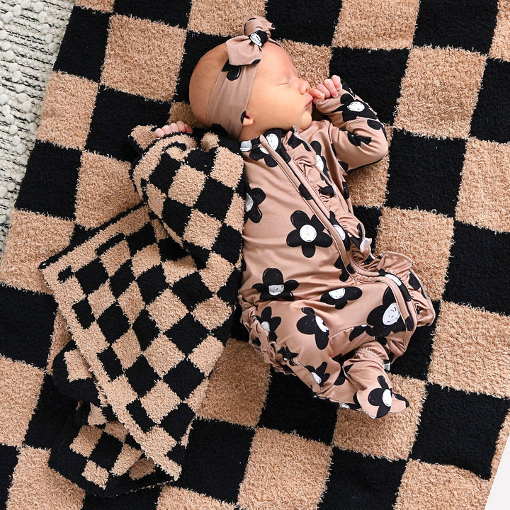 Coco RUFFLE ZIP Bamboo One Piece Flowers Baby Clothing