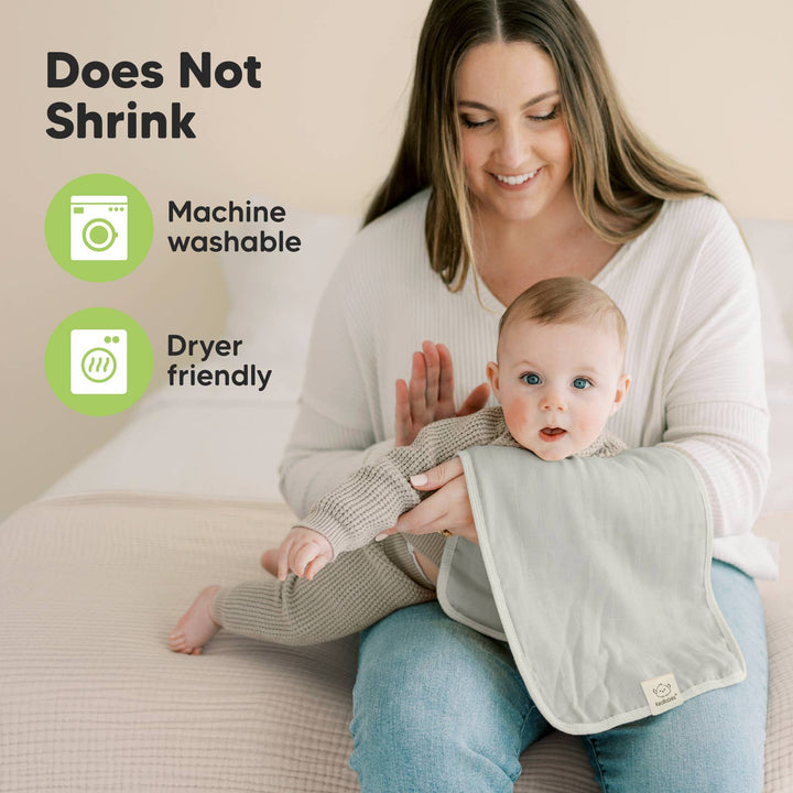 KeaBabies 5pk Lumi Muslin Burp Cloths for Baby Boys, Girls