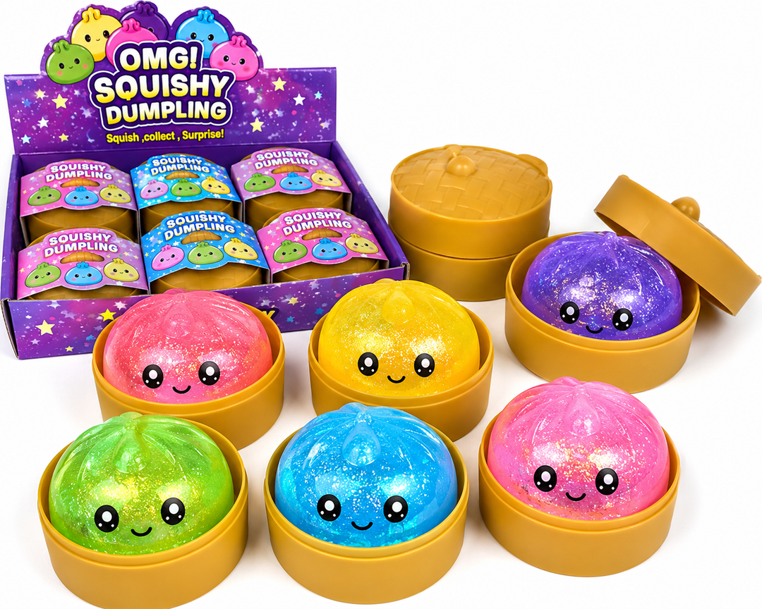 OMG Mystery Water Filled Glitter Squishy Dumpling- 12 PC DISPLAY MSDS8
