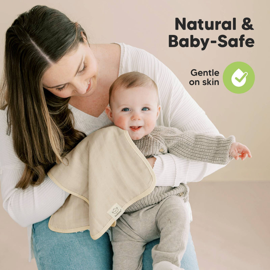 KeaBabies 5pk Lumi Muslin Burp Cloths for Baby Boys, Girls