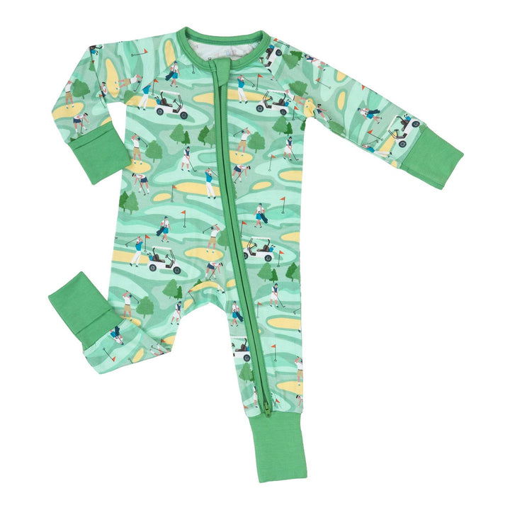 Bamboo Baby Convertible Zipper Pajama Golf Course