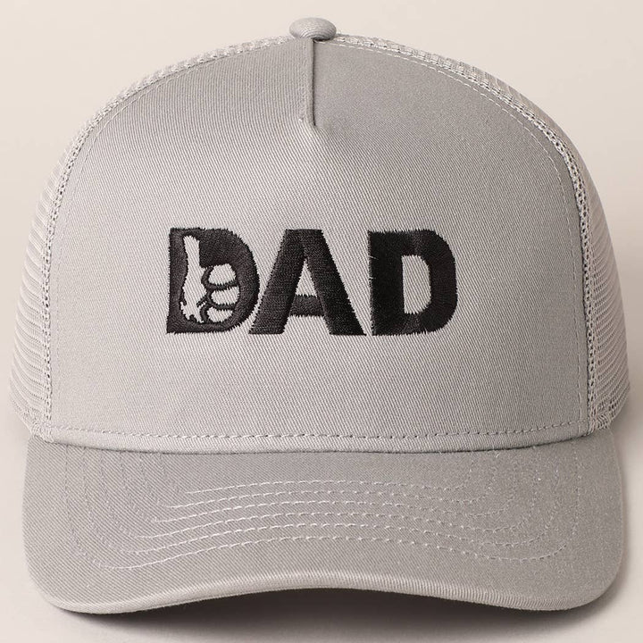 Thumbs Up Dad Father's Day Gift Mesh Back Embroidered Cap