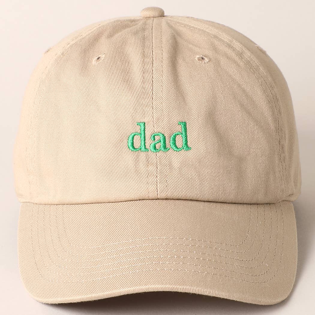 Father's Day Baseball Cap With Dad Text Embroidery