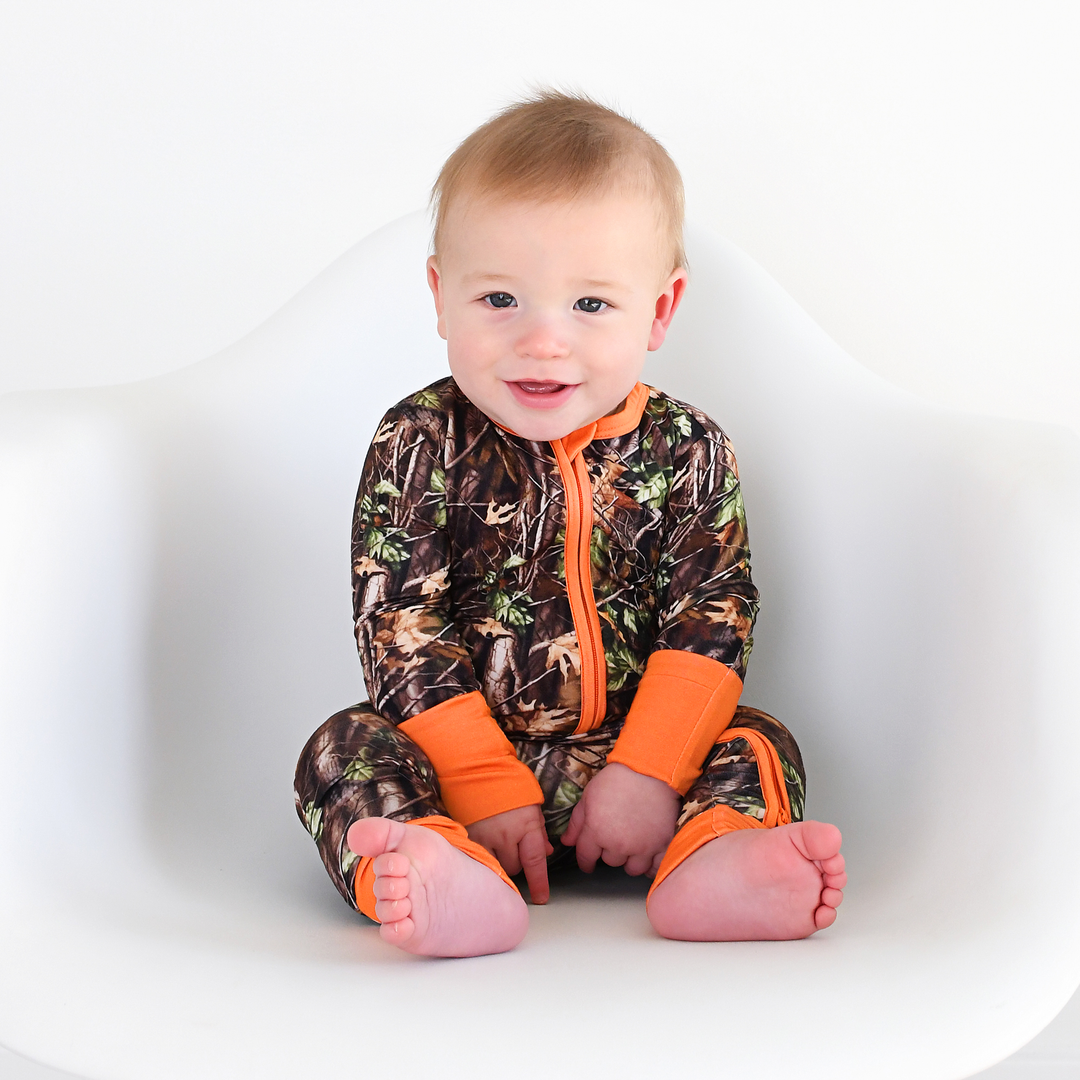 Hunter Camo ZIP Sleepies Little Bamboo Baby Outfit